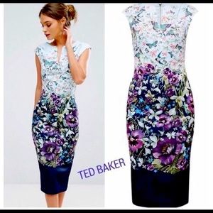 Ted Baker Tiha MIDI Dress size eu 1 us 4